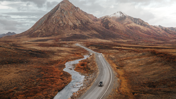 Road in mountain landscape
