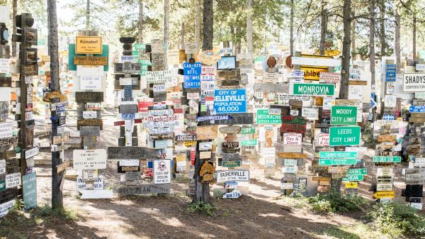 The Sign Post Forest in Watson Lake