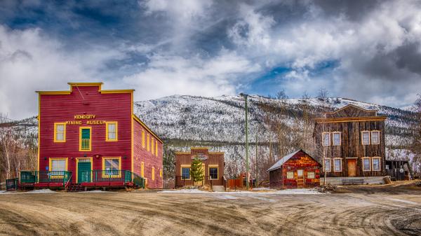 Red building that reads keno city mining museum