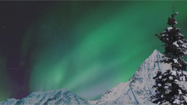 Aurora shot in white mountain pics landscape