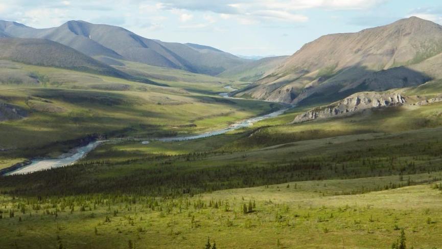 Clouds roll over vivid Ivvavik National Park