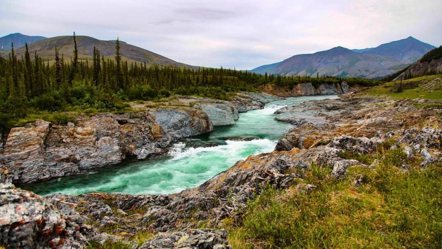 The teal waters of the Firth River