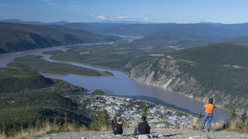 A view from the top of the Midnight Dome, Dawson City