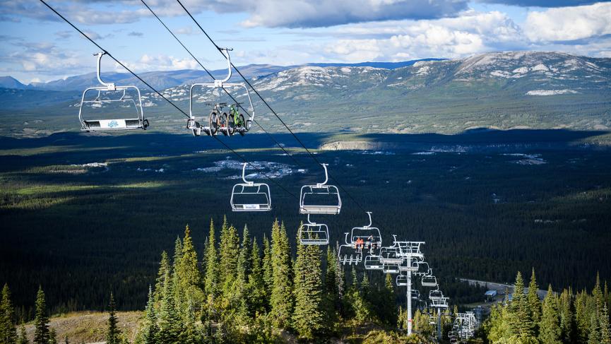 Chairlift with bikes
