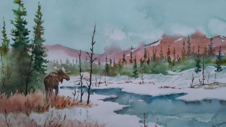 Fredrick Lemke Moose crossing.jpg