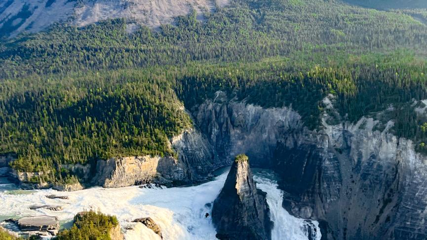 Fly over Virginia Falls