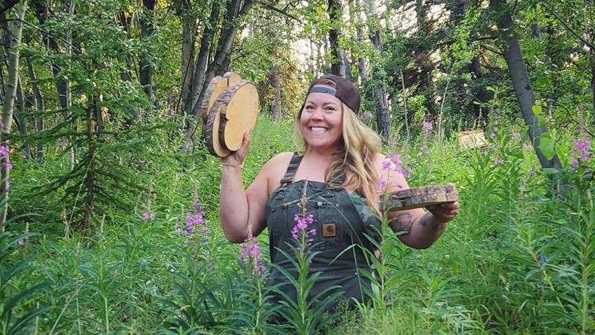 An artist in the forest