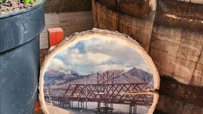 Picture on piece of wood