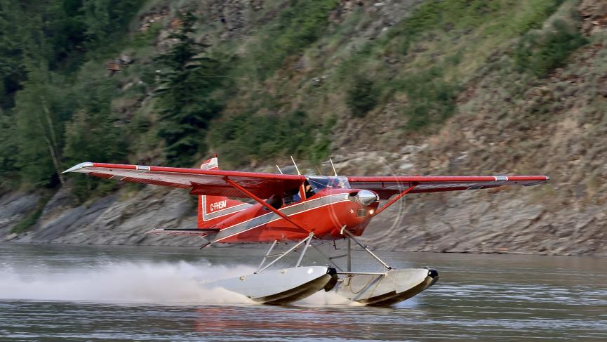 Floatplane on the Yukon River heading out on a scenic flight!