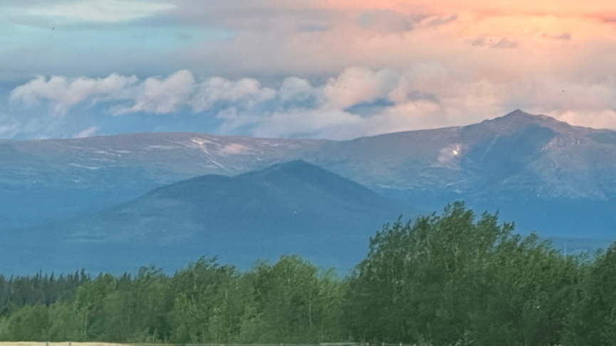summer mountain view from deck
