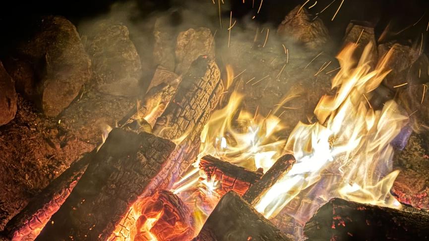 Open campfire