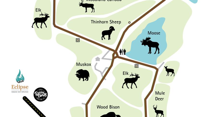 Map of the Preserve on the Takhini Hot Springs Rd.