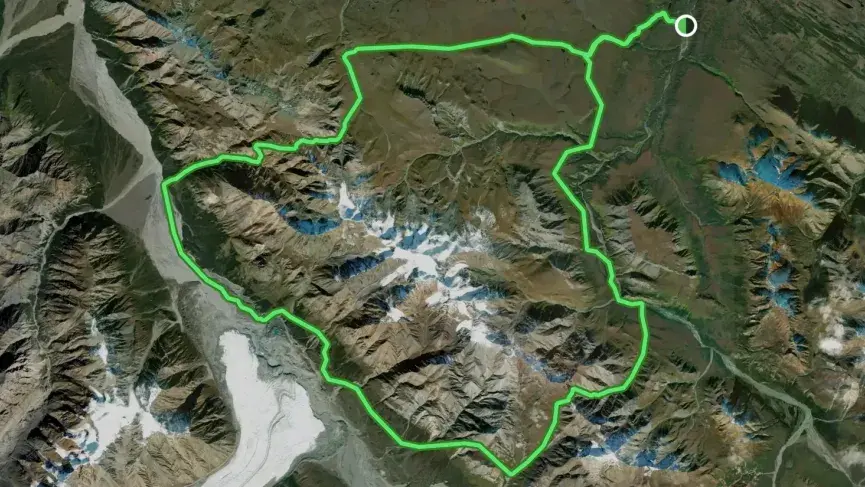 Route of the Donjek Glacier trail