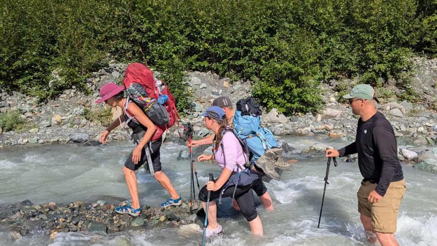 River crossing Bullion Creek