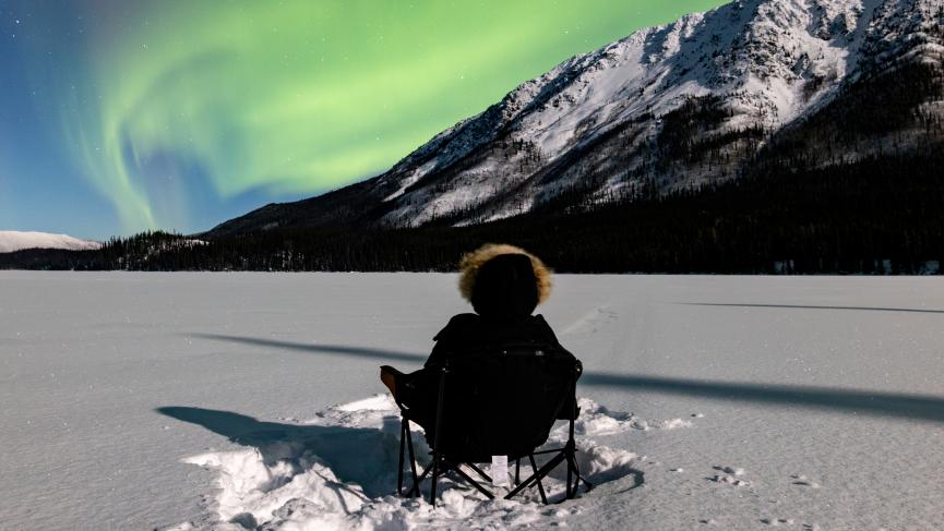 northern lights watching yukon