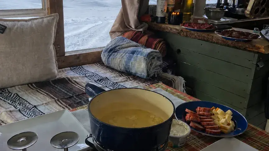 Fondue in Squatch bus