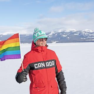 Brian, a visitor in the Yukon during winter