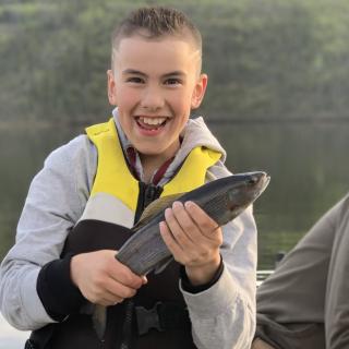 kid fishing summer grayling