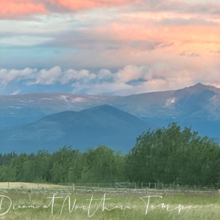 summer mountain view from deck