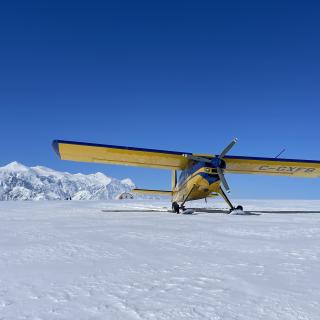 Our Helio with Mt Logan in the background
