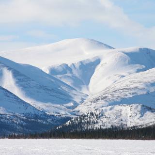 Frozen Fish Lake in the Yukon