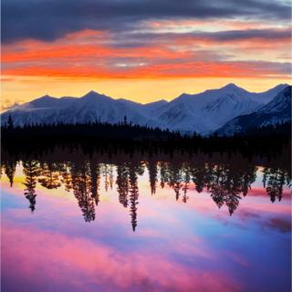 Reflection sunrise.sunset