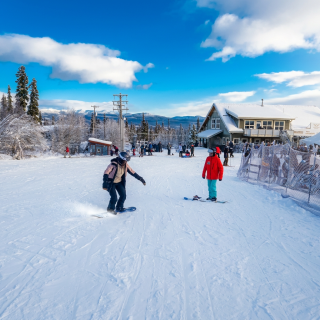 Snowboard lesson on Bunny Hill