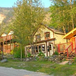 Whitehouse Cabins under the Moosehide Slide in Dawson City, Yukon