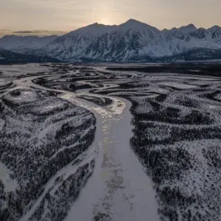 Kluane National Park in winter
