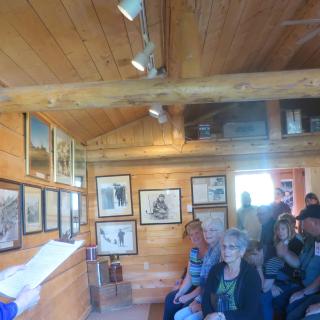 A guide gives a tour