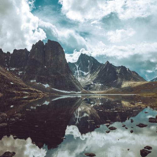 A stunning view of Divide Lake, in Tombstone Territorial Park, Yukon