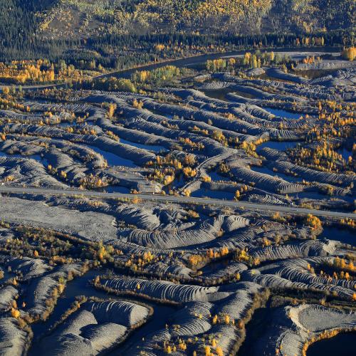 Tailings ponds near Dawson City