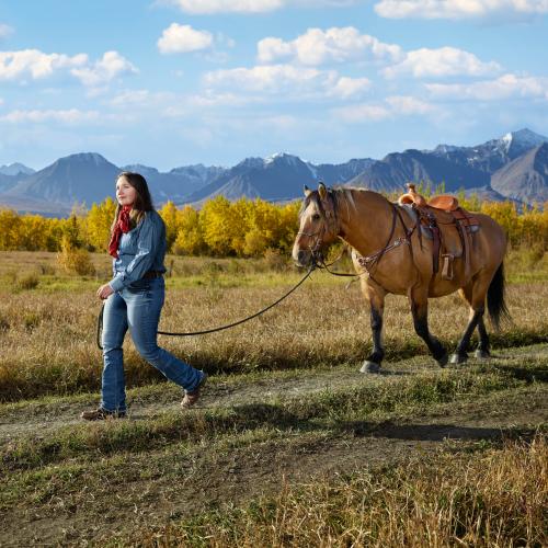 Kyla Chambers with her horse