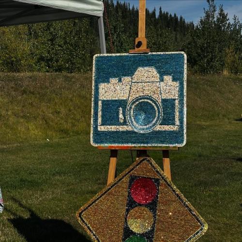 bedazzled traffic signs 