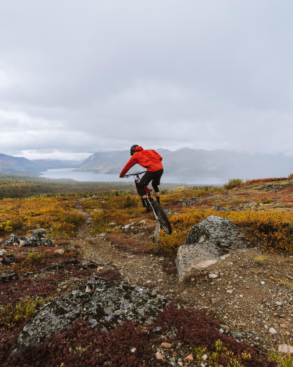 Biking on top of Fish Lake