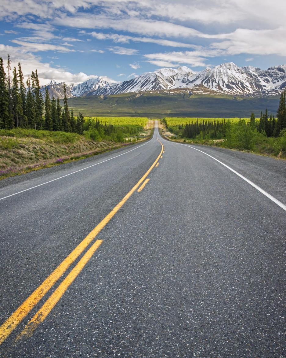 Alaska Highway near Haines Junction, Yukon