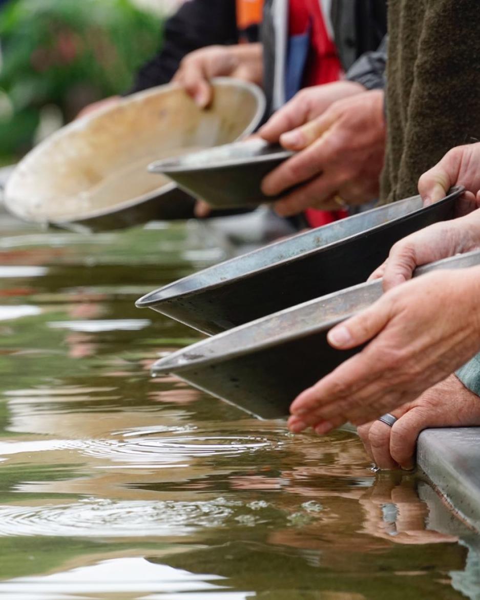 Panning for gold in the Yukon