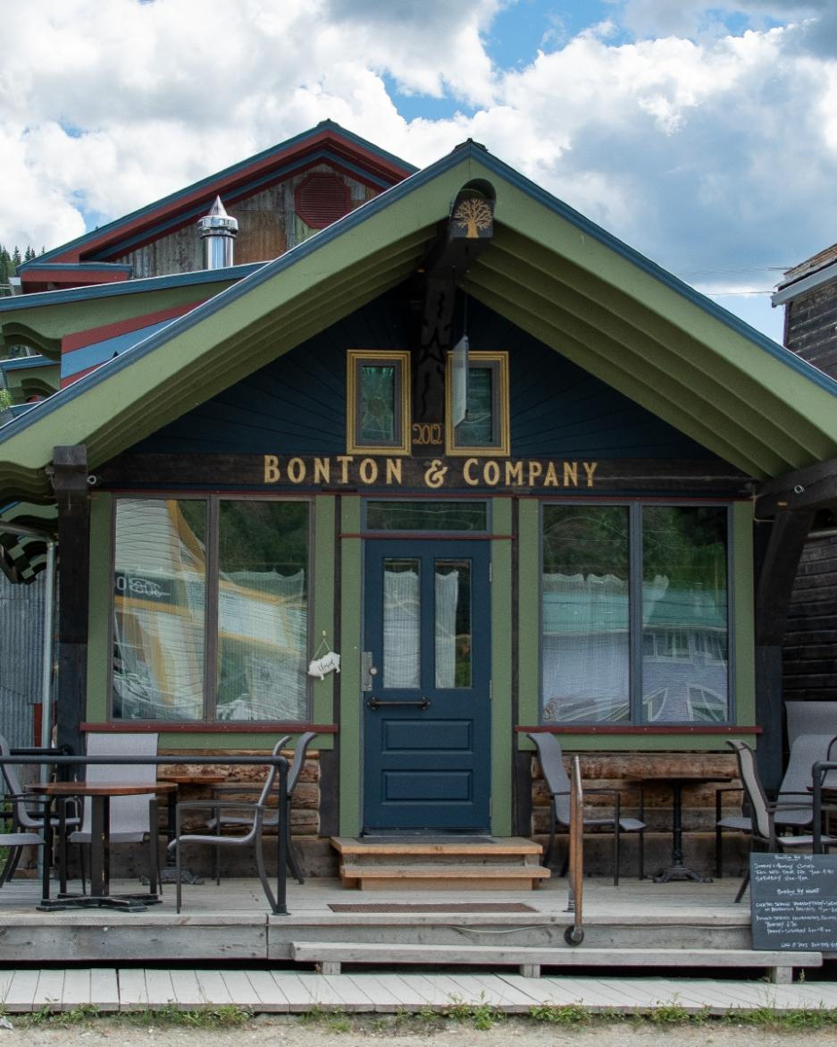 An exterior view of Bonton & Company in Dawson City