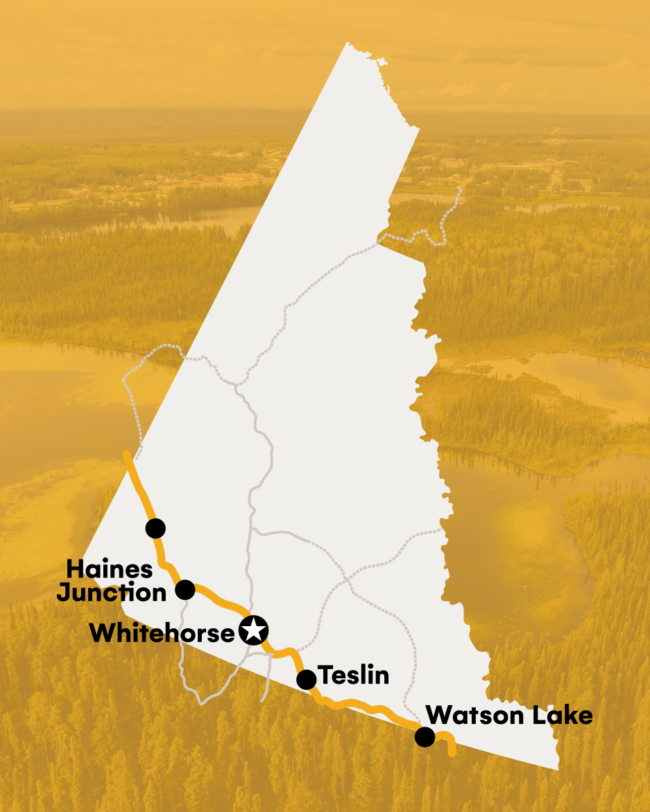 Road map itinerary for Alaska Highway