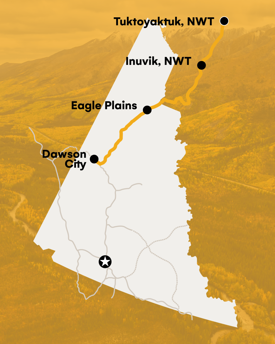 Dempster highway road map itinerary