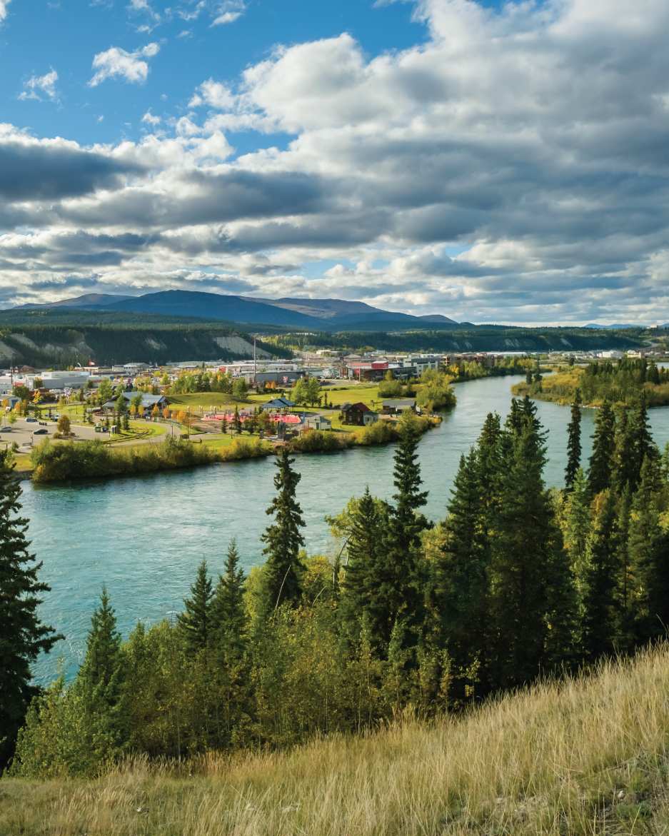 Summer view from Golden circle itinerary in The Yukon