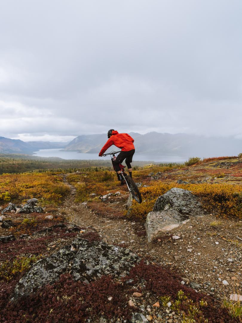 Biking on top of Fish Lake
