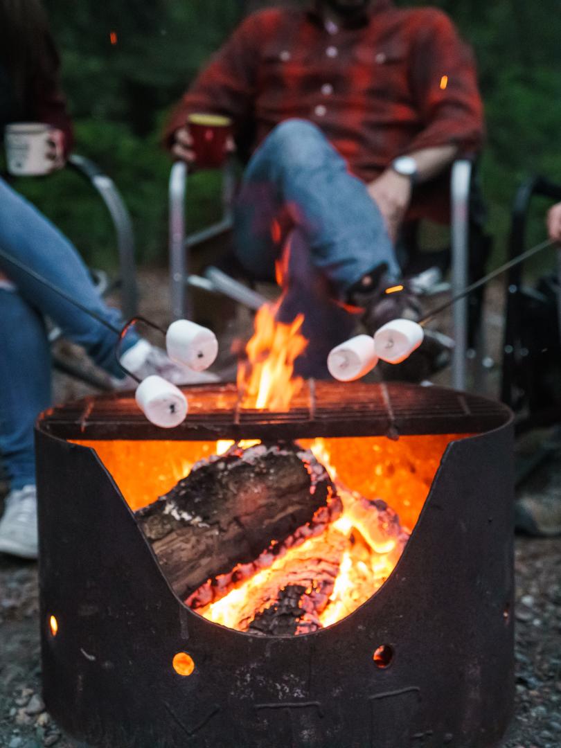 campfire roasting marshmallows