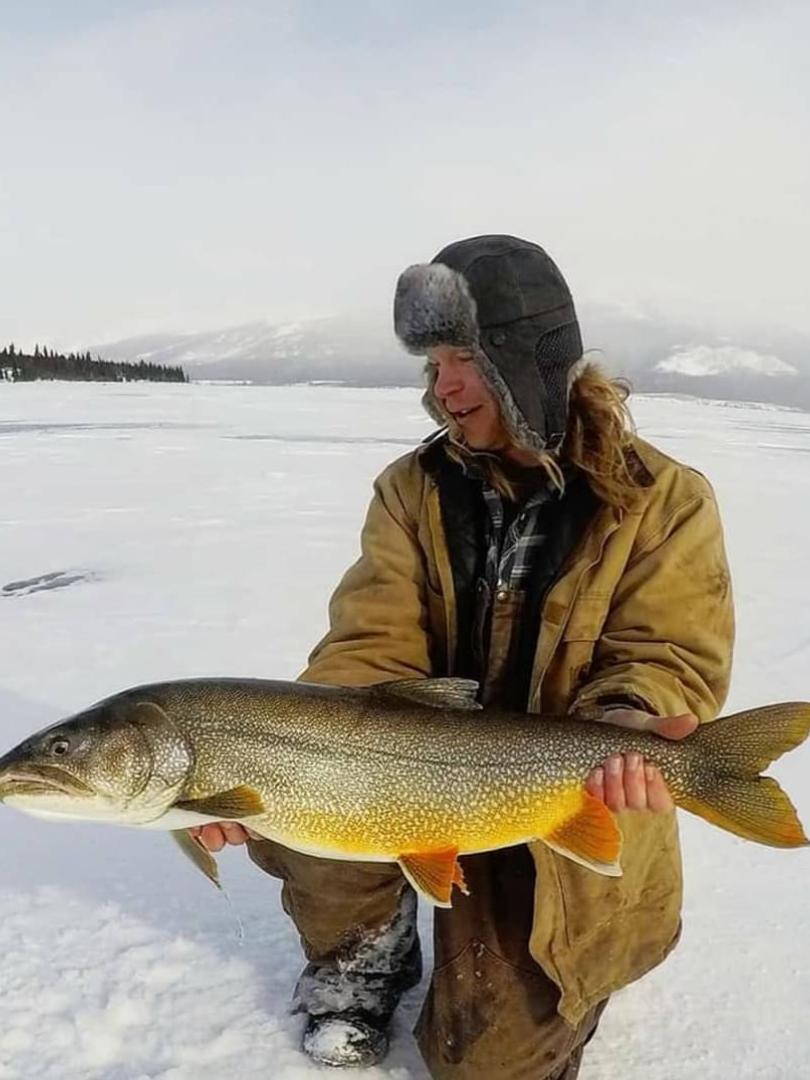 Lake Trout Ice Fishing in The Beautiful Yukon