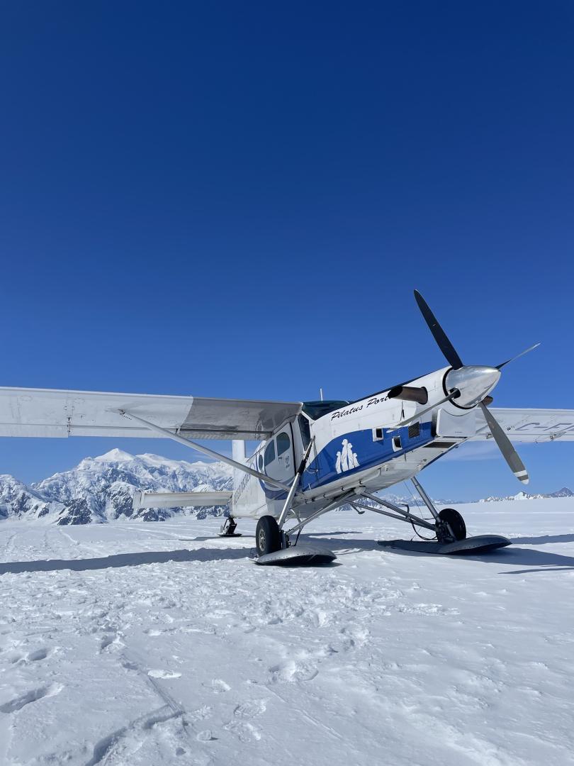 Our Pilatus Porter with Logan in the background