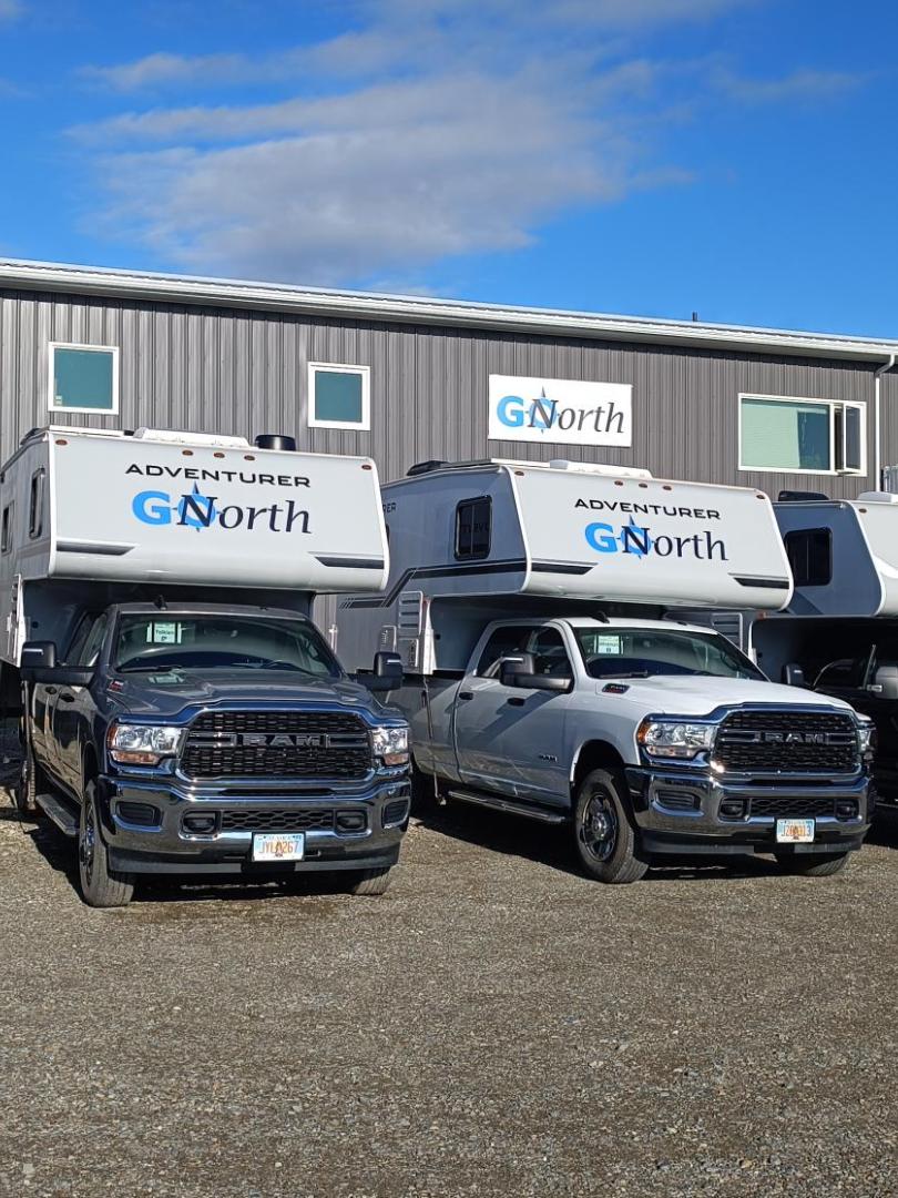 Whitehorse Station with Truck Campers infront