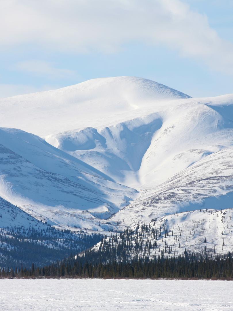 Frozen Fish Lake in the Yukon