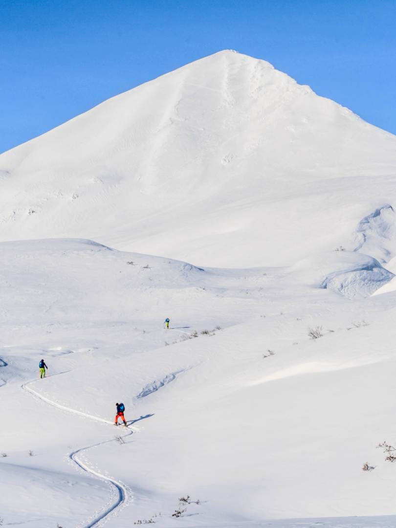 Backcounry skiing Yukon
