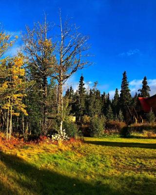 Mount Logan EcoLodge; view from the backyard and the new enclosed deck
