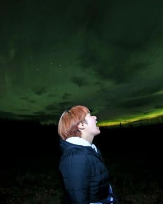 Blows an aurora... low lying aurora can be seen from our viewing site 